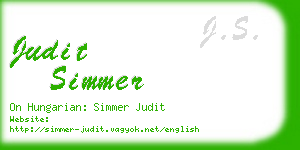 judit simmer business card